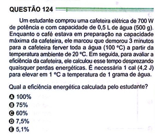 Questão de física do Enem 2024 sobre cafeteira elétrica é anulada pelo Inep questao-de-fisica-do-enem-2024-sobre-cafeteira-eletrica-e-anulada-pelo-inep