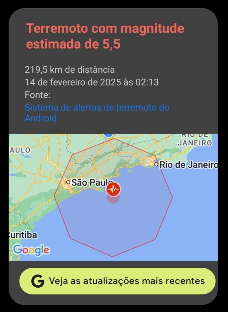 Entenda como funciona o sistema do Google que emitiu falso alerta de terremoto em Ubatuba entenda-como-funciona-o-sistema-do-google-que-emitiu-falso-alerta-de-terremoto-em-ubatuba