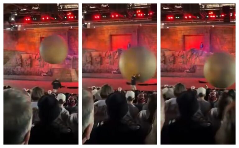 funcionario-da-disney-e-atingido-por-bola-de-borracha-de-180-quilos-em-atracao-do-'indiana-jones';-video